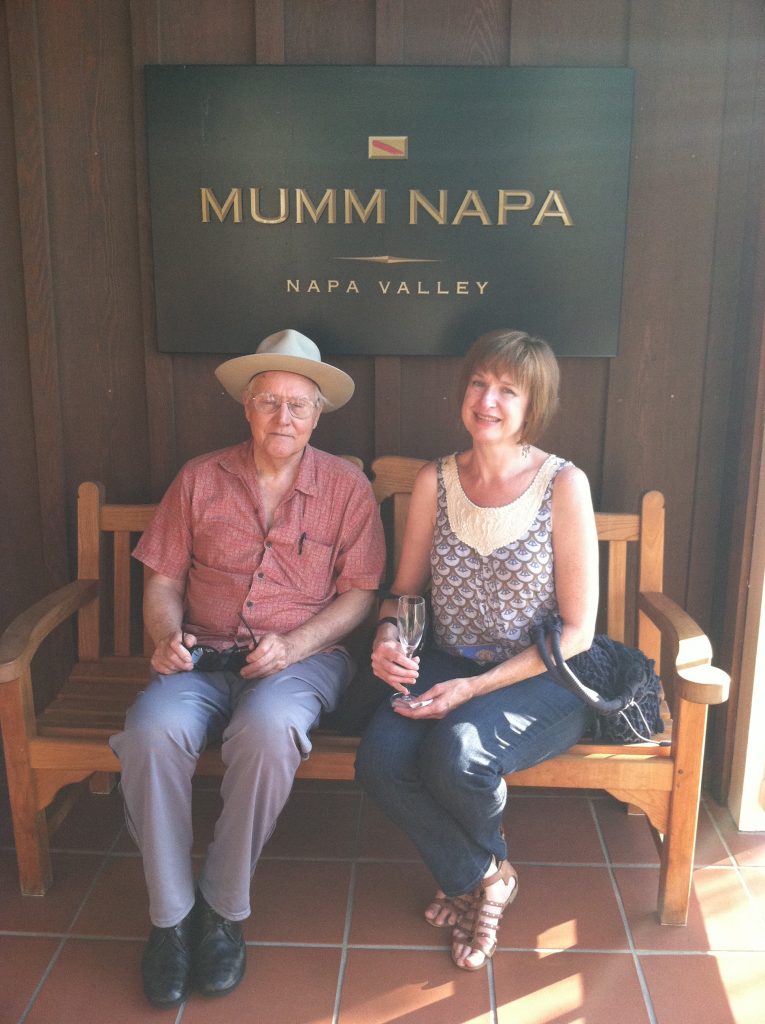 Stan Zrnich with Lynn Meinhardt who curated the Mumm Napa Exhibit with Stefan Kirkeby.